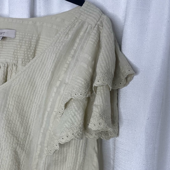 Loft Short Sleeve Ruffle Top - Picture 2 of 4